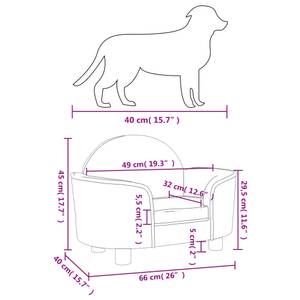 Lit pour chien 3015968 Gris foncé