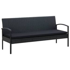 Garten-Sofa-Set Schwarz