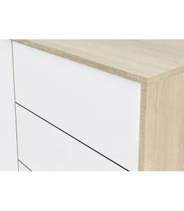 Sideboard mit 2 Türen Brooklyn Weiß - Holzwerkstoff - Kunststoff - 41 x 74 x 154 cm