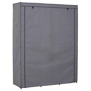 Stoffkleiderschrank STEVEN Grau - Metall - Textil - 131 x 169 x 46 cm