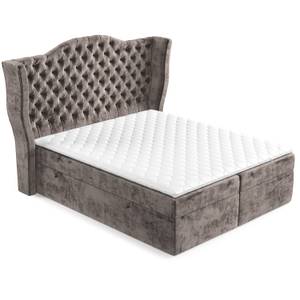 Boxspringbett Royal Braun - Breite: 140 cm