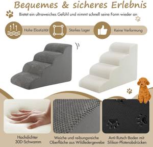 Hundetreppe PW10063 Grau - Textil - 41 x 51 x 72 cm