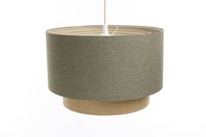 Hängeleuchte Duo mit Rattan Diffusor Graugrün - Beige - Ecru - 60 x 35 x 106 cm