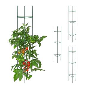 Tuteur à tomates 150 cm lot de 4 Vert - Métal - Matière plastique - 32 x 150 x 32 cm