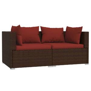 Salon de jardin (lot de 2) 3013629-10 Marron - Rouge - Brun rouge