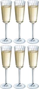 Champagnerglas Macassar 6er Set Naturfaser - 2 x 24 x 7 cm