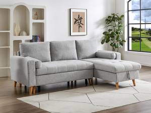 Schlafsofa KORI Grau - Textil - 146 x 88 x 225 cm