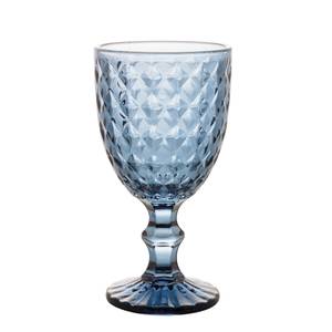 Set de verre diamant 6p Bleu - Verre - 9 x 17 x 9 cm