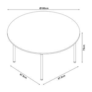 Table de salle à manger Hemnes Marron - Bois manufacturé - 100 x 75 x 100 cm