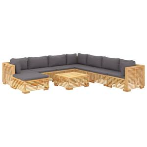 Garten-Lounge-Set 3028565-22 (9-teilig) Grau - Massivholz - Holzart/Dekor - 69 x 60 x 69 cm