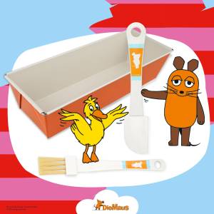 Dr. Oetker Kastenform Set 30 cm DieMaus Orange - Metall - 1 x 2 x 2 cm