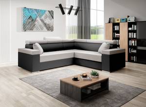 Ecksofa FLORRI L Schwarz - Creme