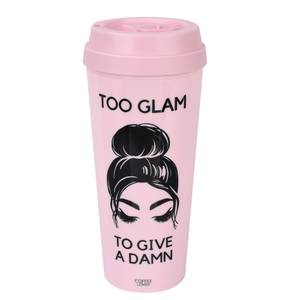 Too Glam To Give A Damn Kaffeebecher Schwarz - Pink - Kunststoff - 9 x 18 x 9 cm
