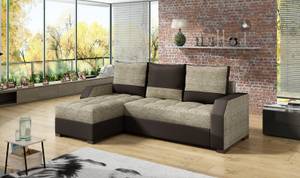 Ecksofa RIS Beige - Braun - Ecke davorstehend links