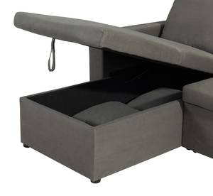 Canapé d'angle convertible ASPEN Gris - Textile - 147 x 85 x 221 cm