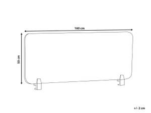 Cloison amovible de bureau SPLIT Gris - Gris lumineux - Largeur : 160 cm