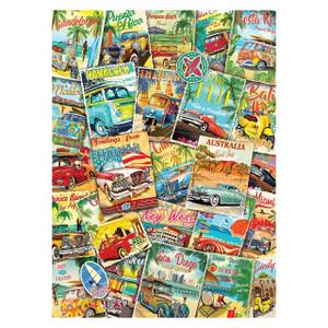 Puzzle Vintage Reisecollage Papier - 26 x 6 x 36 cm