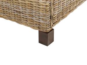 Doppelbett SALBRIS Blau - Braun - Rattan - 192 x 120 x 213 cm