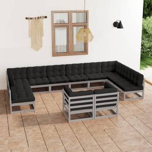 Garten-Lounge-Set (12-teilig) 3009767-2 Anthrazit - Grau