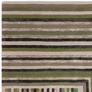 Tapis de salon moderne en laine NETO Vert - 160 x 230 cm