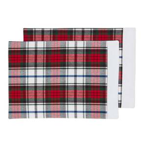 Tischset 2er-Set kariert Rot - Textil - 30 x 1 x 45 cm