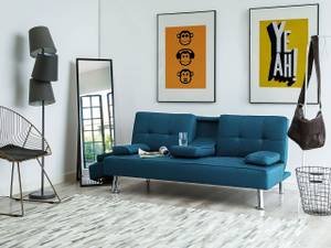 3-Sitzer Sofa ROXEN Blau - Silber