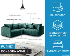 Ecksofa Asvil L Monolith 37 Grün