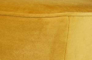 Pouf rond velours L ocre Jaune