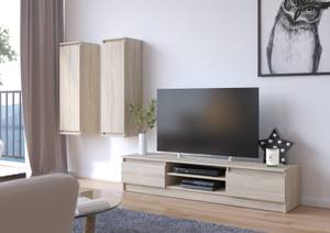 Ensemble meuble TV K160 2T 1S CLP Imitation chêne de Sonoma