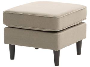 Sofa mit Ottomane AVESTA 2-tlg Beige - Schwarz