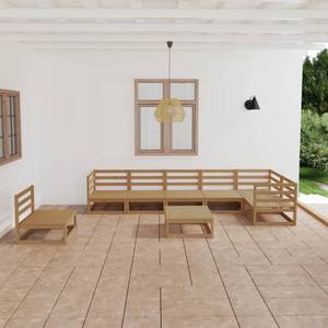 Garten-Lounge-Set Braun - Massivholz - Holzart/Dekor - 70 x 30 x 70 cm