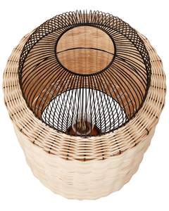 Tischlampen TANGANYIKA Beige - Schwarz - Blau - Rattan - 35 x 55 x 35 cm