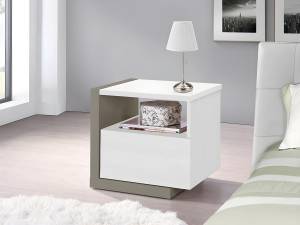 Table de chevet NAPOLI Lot de 2 Taupe