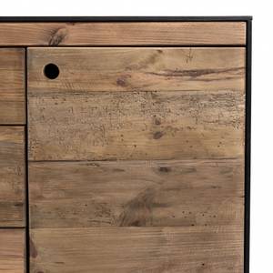 Buffet ANDREA Braun - Holz teilmassiv - 48 x 76 x 150 cm