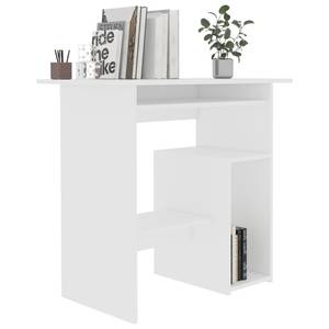 Bureau Blanc - Bois manufacturé - Bois massif - 80 x 74 x 80 cm