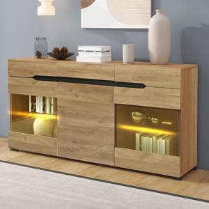 Sideboard M1679 Braun - Holzwerkstoff - 80 x 35 x 140 cm