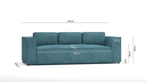 Cord Sofa 3 sitzer Rouen Türkis