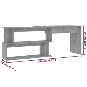 Schreibtisch Holzwerkstoff - Massivholz - 200 x 76 x 200 cm