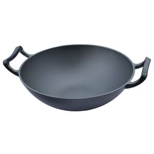 Wok Pfanne Schwarz - Metall - 41 x 13 x 33 cm