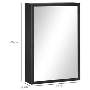 Spiegelschrank 834-532V00BK Schwarz - Glas - 12 x 60 x 40 cm