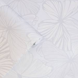 Vliestapete Butterfly Garden Grau - Papier - Kunststoff - Textil - 52 x 52 x 1000 cm