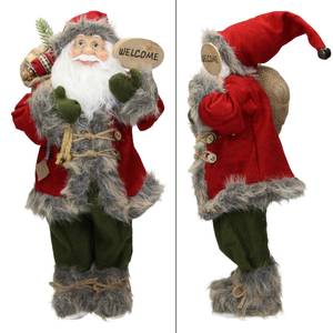 Weihnachtsmann Deko Figur 22x14x47cm rot Rot