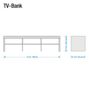 Meuble TV Empire Imitation noce - 3 compartiments