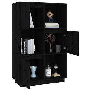 Highboard DE1575 Schwarz - Massivholz - 35 x 117 x 74 cm