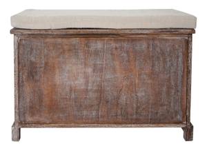 Banc J22, style shabby Marron - Blanc - Bois massif - Bois/Imitation - 71 x 49 x 32 cm