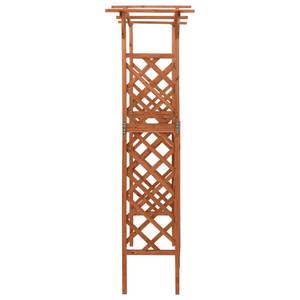 Pergola Marron - Bois massif - Bois/Imitation - 40 x 204 x 116 cm