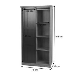 Schrank K75 Buche Dekor - Schwarz