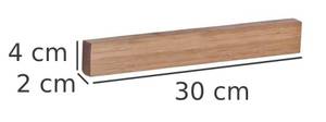 ZELLER Magnetleiste aus Bamboo Braun - Bambus - 4 x 2 x 30 cm