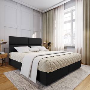 Boxspringbett LONIS Schwarz - Breite: 180 cm