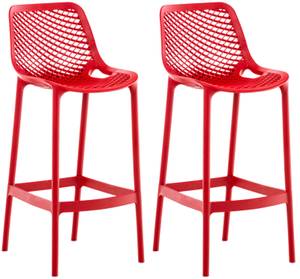 Tabouret de bar Air Lot de 2 Rouge